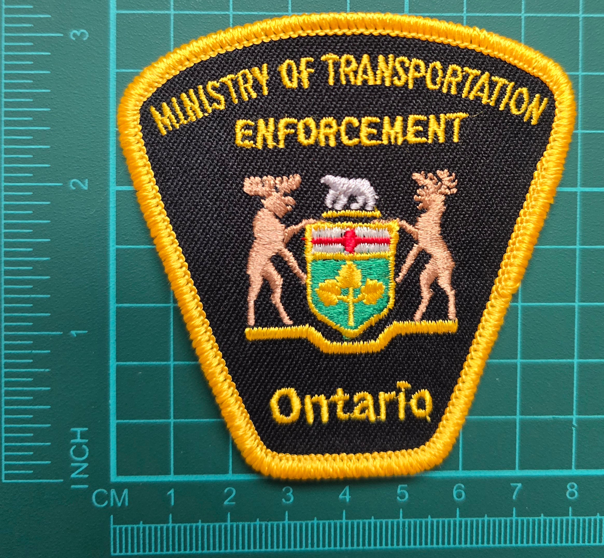 Original Vintage Ontario Transportation Enforcement Patch – Dusty