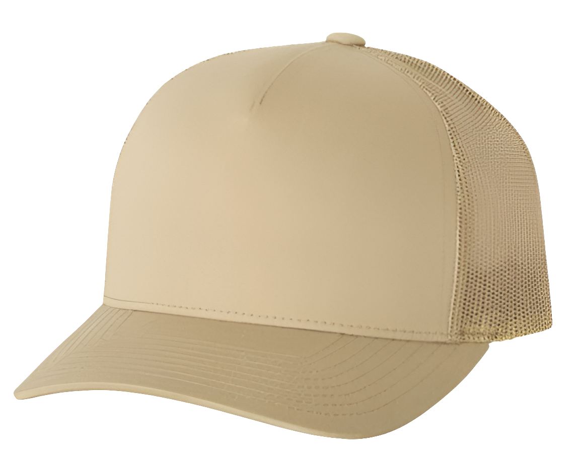 Yupoong 6506 Five Panel Retro Trucker Khaki