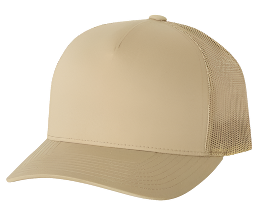 Yupoong 6506 Five Panel Retro Trucker Khaki