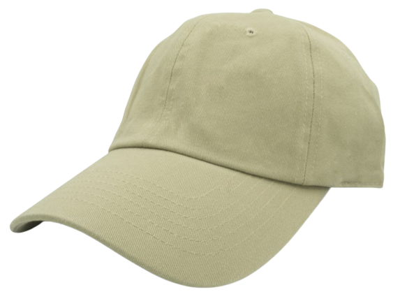 Washed Cotton Khaki Dad Hat