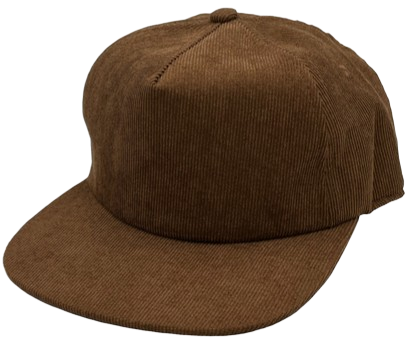 Flat Bill Corduroy Hat Brown