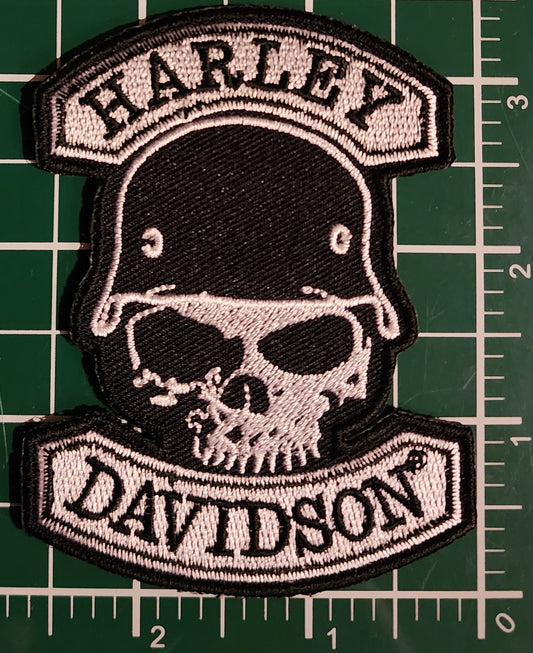 Vintage Style Harley Skull Patch