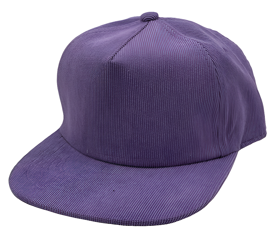 Flat Bill Corduroy Hat Purple