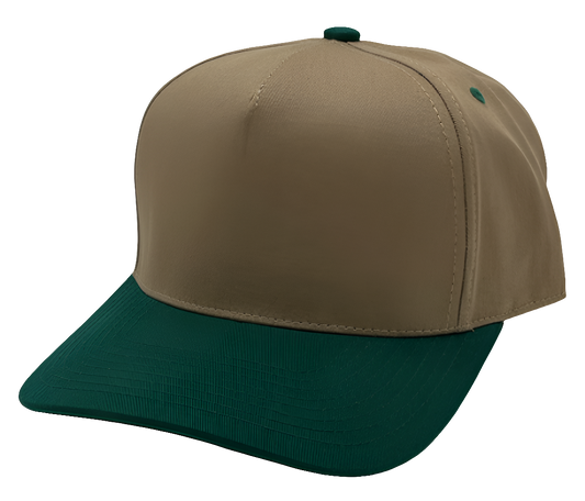 Two Tone Pro Style Hat Khaki/Green