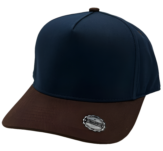 Two Tone Pro Style Hat Navy/Brown