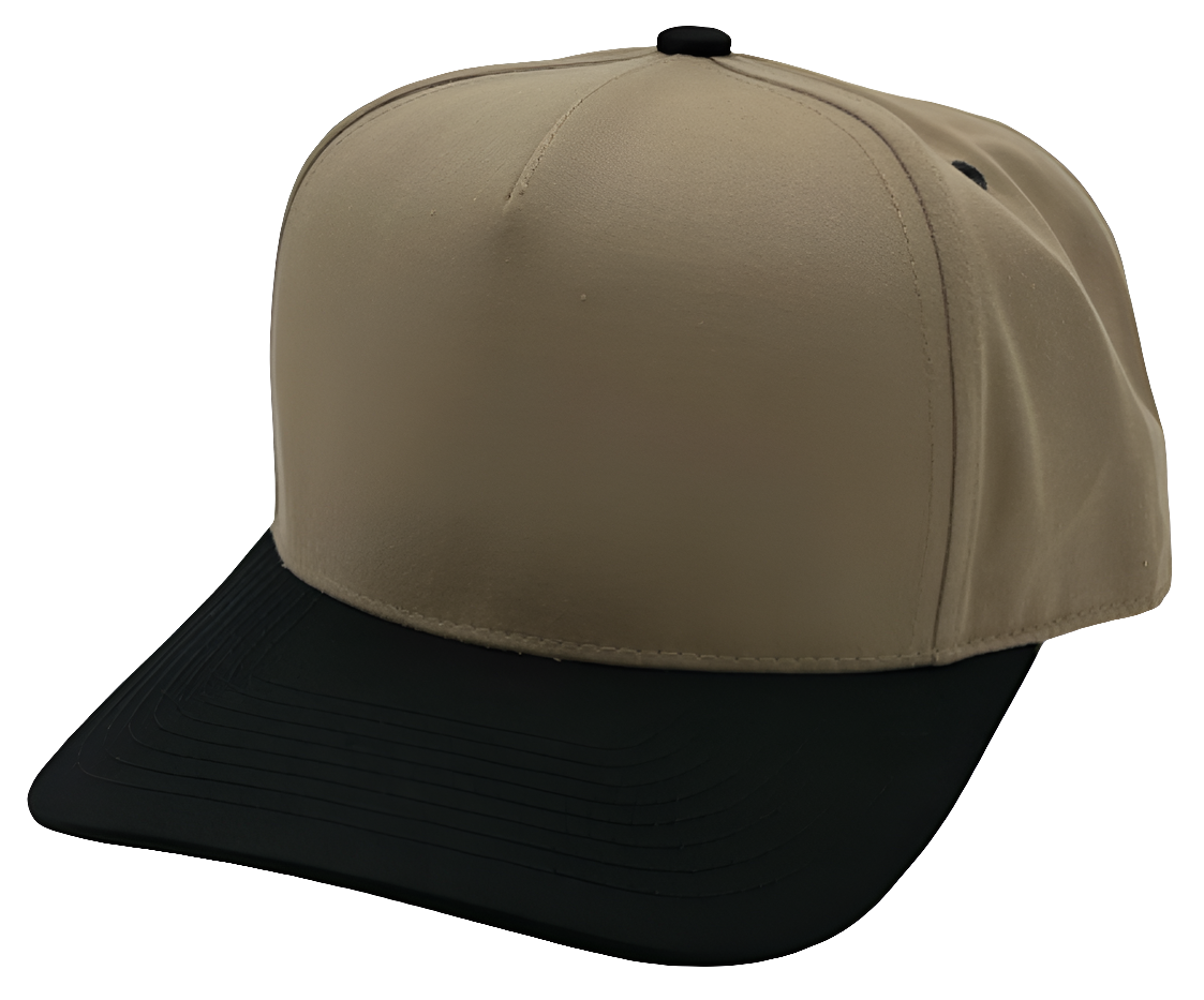 Two Tone Pro Style Hat Khaki/Black