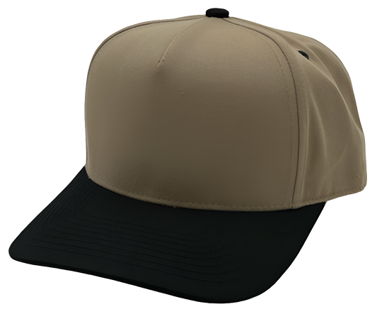 Two Tone Pro Style Hat Khaki/Black