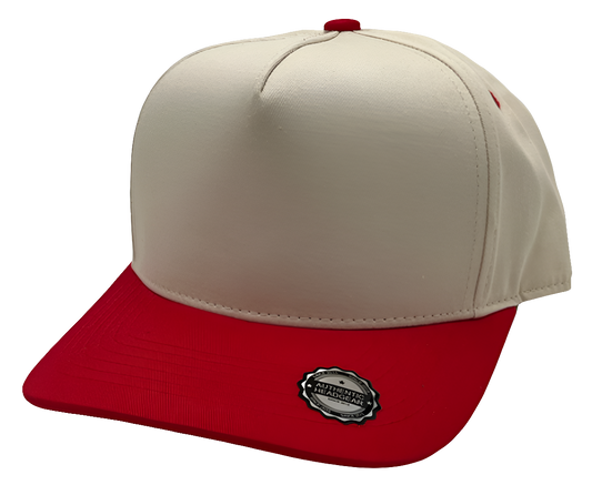 Two Tone Pro Style Hat Stone/Red