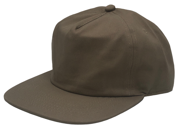 Washed Cotton Khaki Five Panel Unstructured