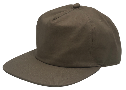 Washed Cotton Khaki Five Panel Unstructured