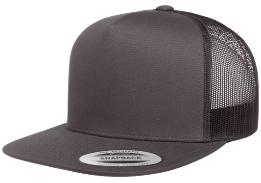 Yupoong 6006 Charcoal 5-Panel Trucker Hat