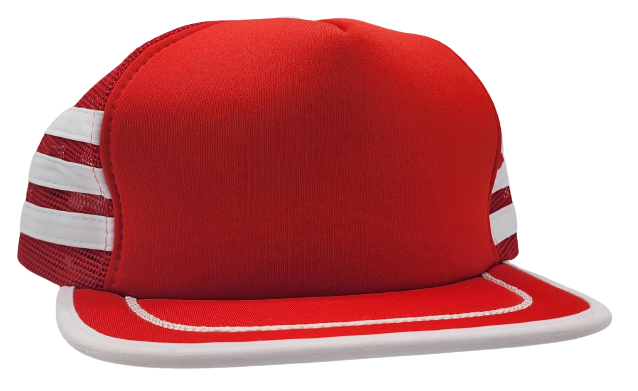 Original Vintage Red/White Three Stripe Foam Trucker Hat