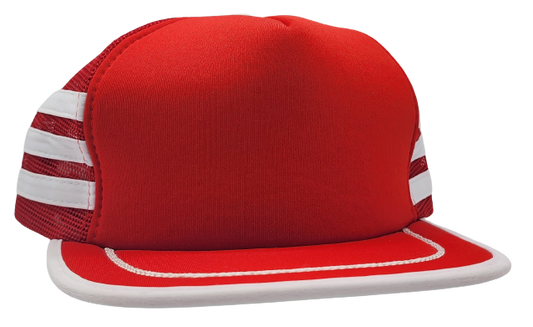 Original Vintage Red/White Three Stripe Foam Trucker Hat