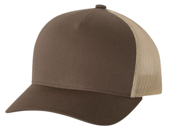 Yupoong 6506 Five Panel Retro Trucker Brown/Khaki