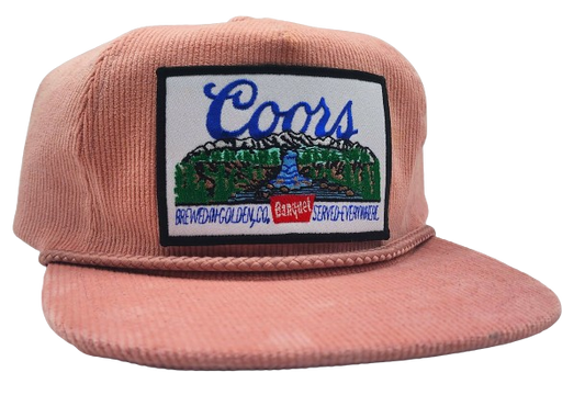 Vintage Style Corduroy Coors Banquet River Combo Pink