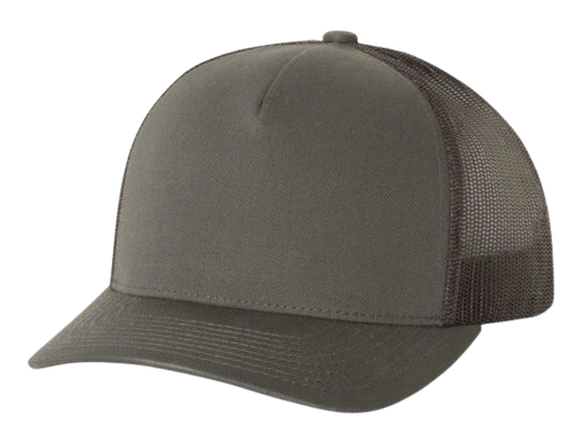 Yupoong 6506 Five Panel Retro Trucker Charcoal