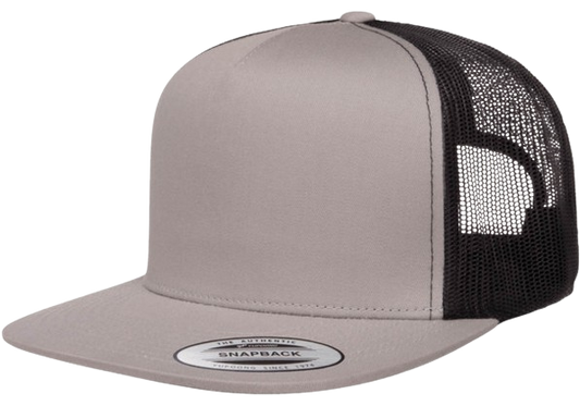 Yupoong 6006 5-Panel Trucker Hat Grey