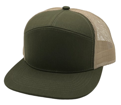 Seven Panel Hat Olive/Khaki