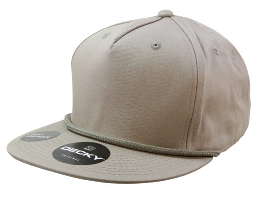 Vintage Style Khaki Rope Trucker Hat